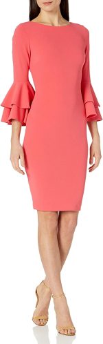 Calvin Klein Women's Tiered Bell Sleeve Dress - Image 8